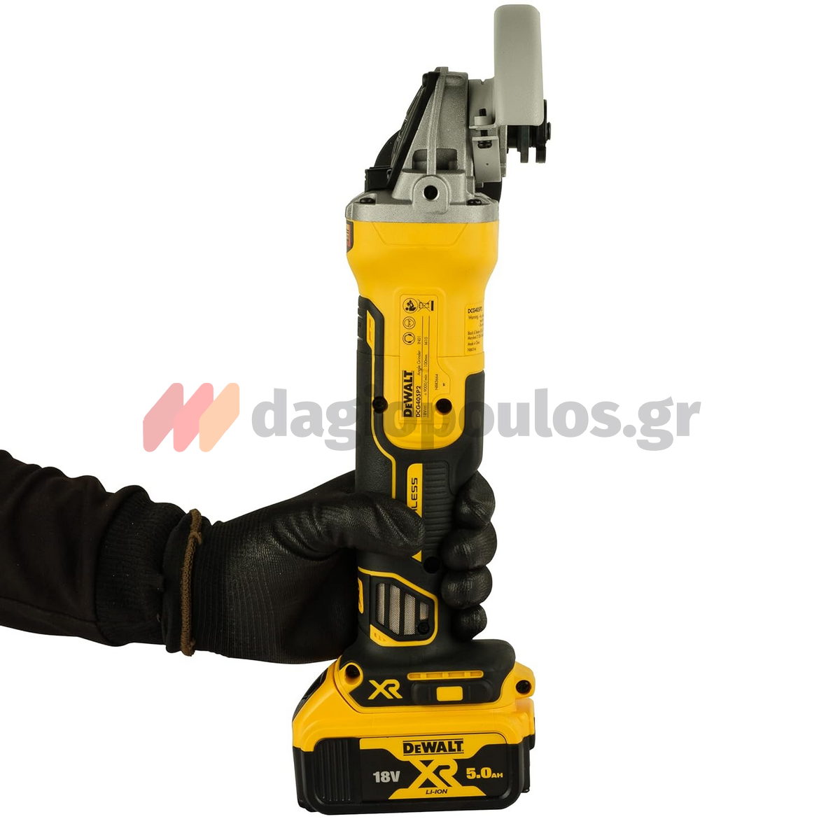 DeWalt DCG405P2-QW Brushless Γωνιακός Τροχός Μπαταρίας 18V Li-Ion 125mm Με 2 Μπατ.5.0Ah XR - Φορτιστή - Βαλίτσα T-Stak + ΔΩΡΟ 40 Δίσκοι DT3507 125mm