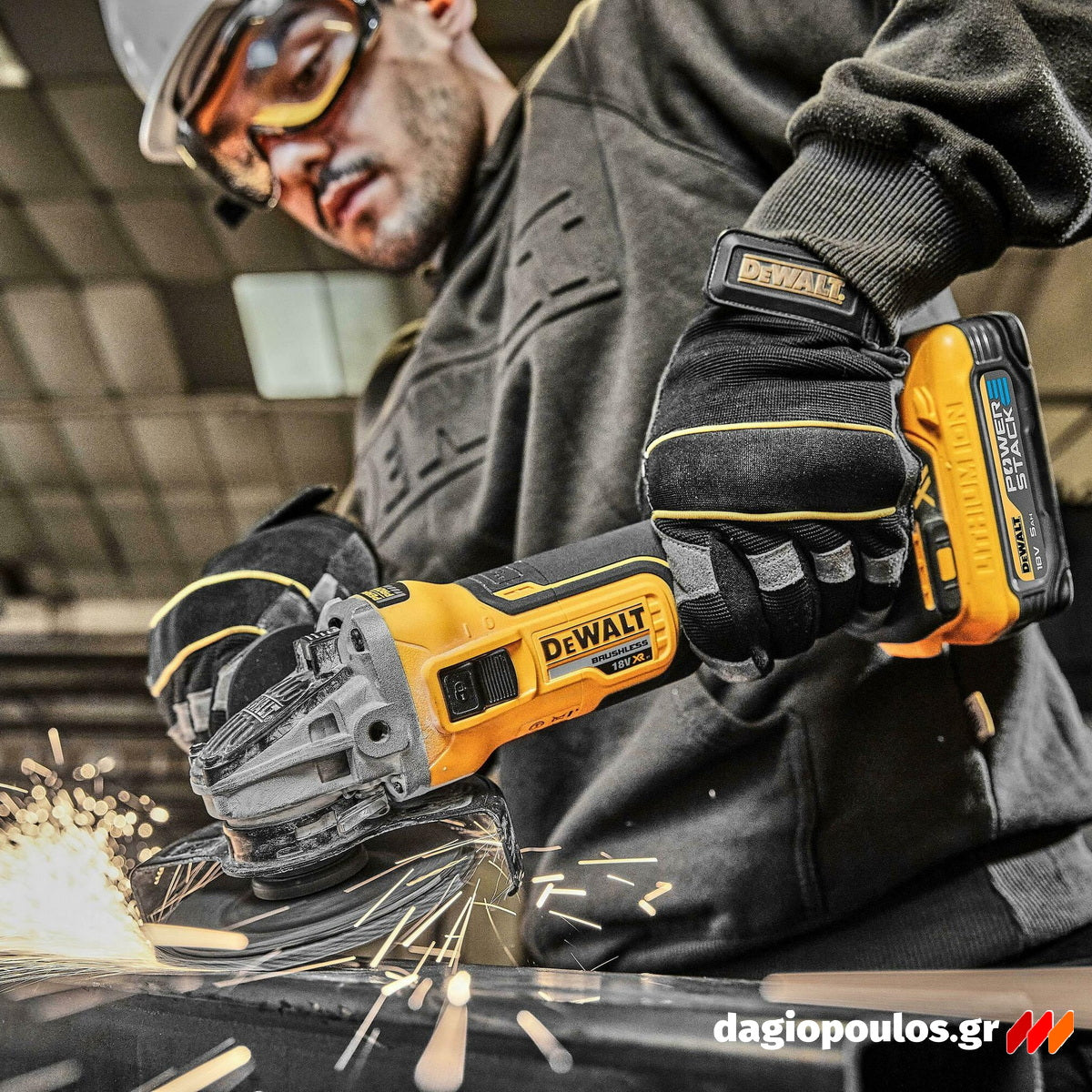 DeWalt DCK355P2T-QW Συλλογή Brushless Κρουστικό Δραπανοκατσάβιδο, Πνευματικό Πιστολέτο, Γωνιακό Τροχό 18V Li-Ion Με 2 Μπατ.5.0Ah XR - Φορτιστή - Βαλίτσα T-Stak