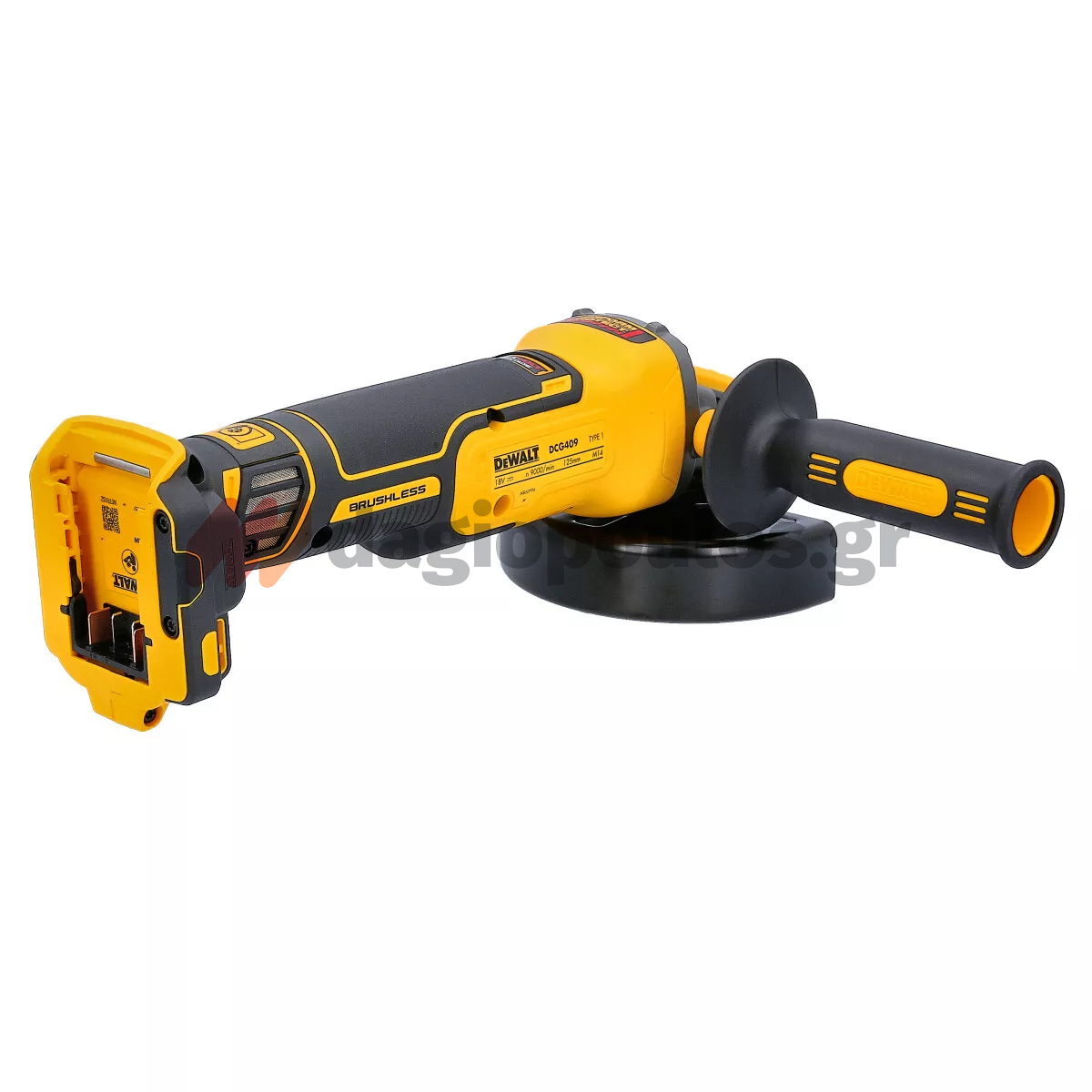 DeWalt DCG409VSNT-XJ Brushless Γωνιακός Τροχός Μπαταρίας 18V Li-Ion 125mm SOLO ΡΥΘΜΙΖΟΜΕΝΟΣ Με Βαλίτσα T-Stak