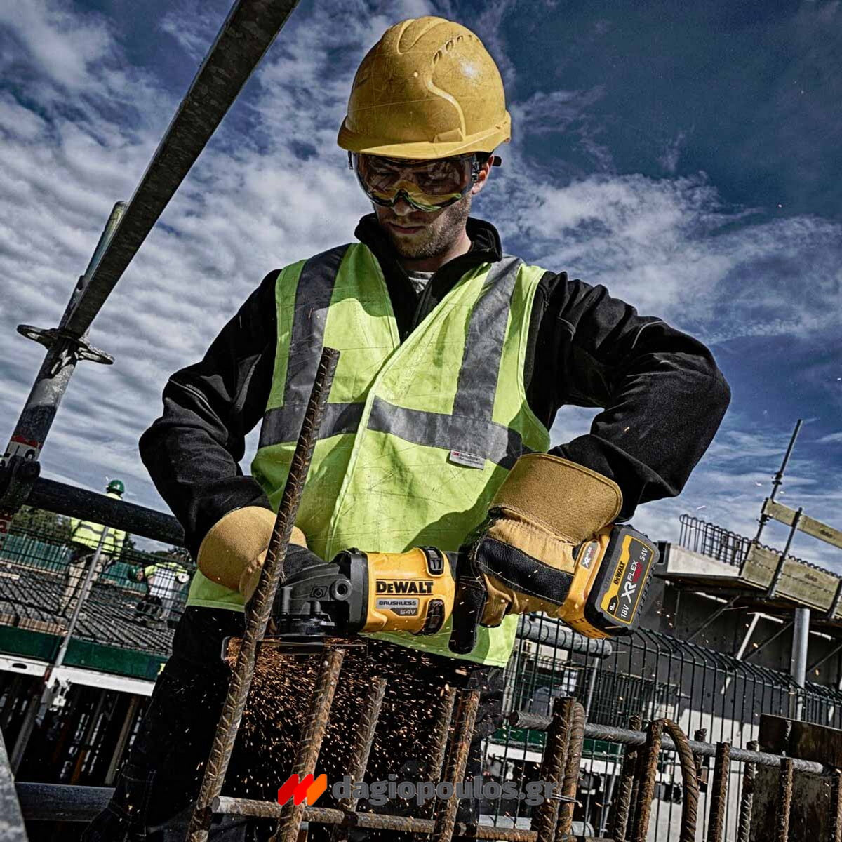 DeWalt DCG418NT-XJ Brushless Γωνιακός Τροχός Μπαταρίας Μπαταρίας 54V Li-Ion 125mm SOLO Με Βαλίτσα T-Stak