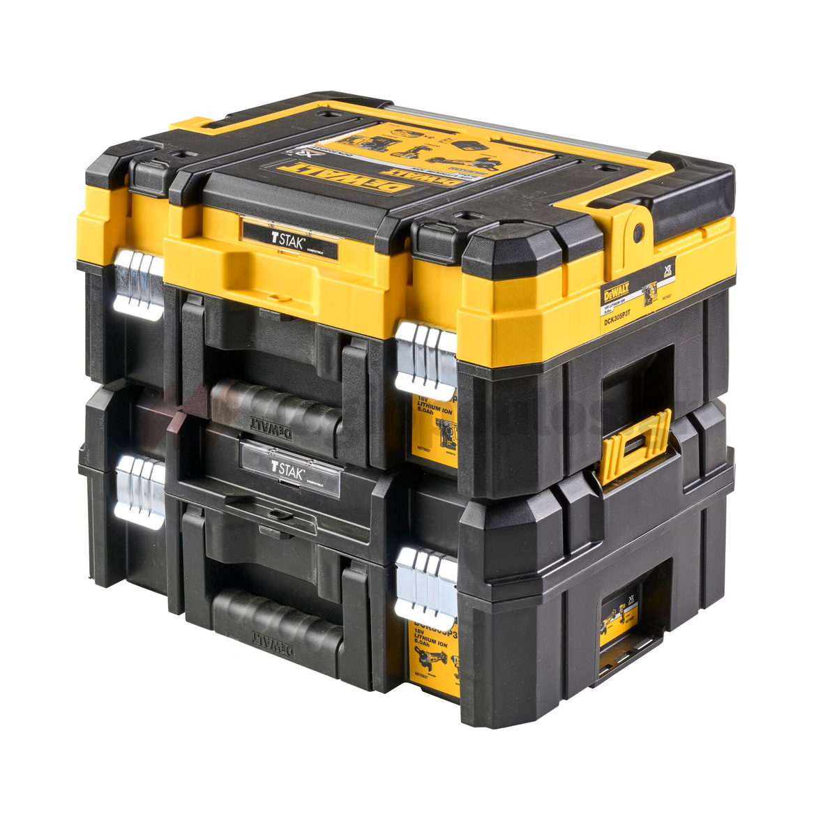 DeWalt DCK305P3T-QW Brushless Συλλογή Πιστολέτο Πνευματικό, Παλμικό Κατσαβίδι, Γωνιακός Τροχός 18V Li-Ion Με 3 Μπατ.5.0Ah XR - Φορτιστή - 2 Βαλίτσες T-Stak