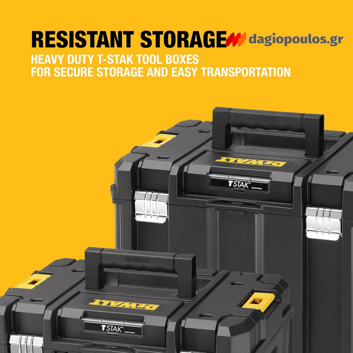 DeWalt DCK422P3T-QW Συλλογή Πνευματικό Πιστολέτο, Παλμικό Κατσαβίδι, Γωνιακός Τροχός, Κρουστικό Δραπανοκατσάβιδο 18V Li-Ion Με 3 Μπατ.5.0Ah XR - Φορτιστή - 2 Βαλίτσες T-Stak