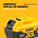 DeWalt DCK422P3T-QW Συλλογή Πνευματικό Πιστολέτο, Παλμικό Κατσαβίδι, Γωνιακός Τροχός, Κρουστικό Δραπανοκατσάβιδο 18V Li-Ion Με 3 Μπατ.5.0Ah XR - Φορτιστή - 2 Βαλίτσες T-Stak