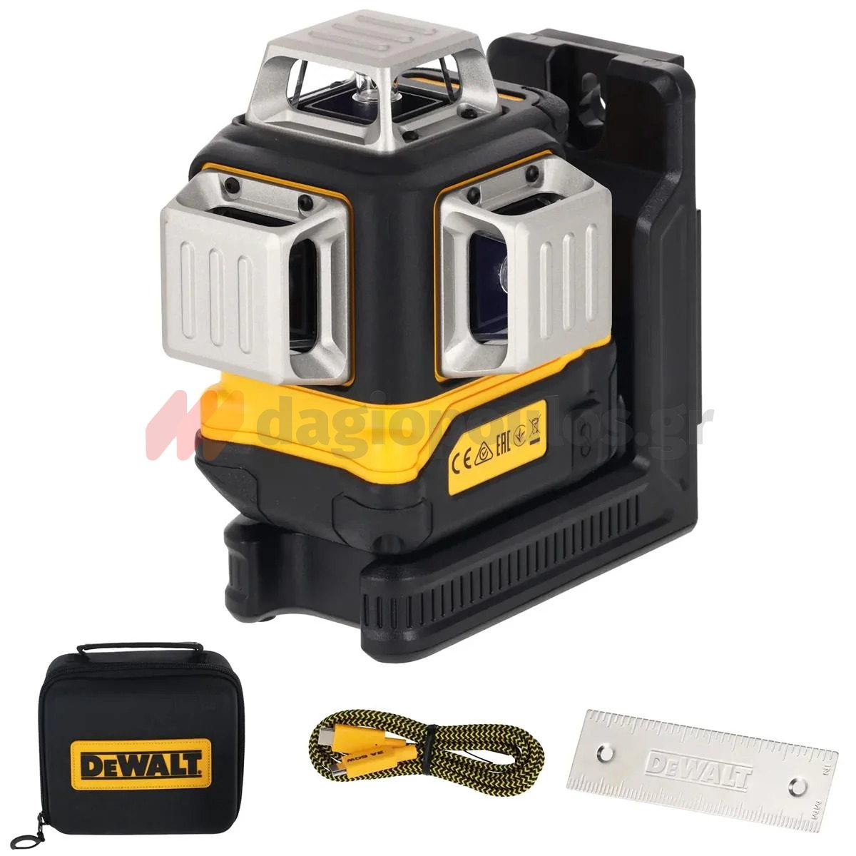 DeWalt DCLE14361GB Αλφάδι Laser 3x360° Πολλαπλών Γραμμών Πράσινης Δέσμης Επαναφορτιζόμενο (USB-C)