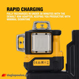 DeWalt DCLE14361GB Αλφάδι Laser 3x360° Πολλαπλών Γραμμών Πράσινης Δέσμης Επαναφορτιζόμενο (USB-C)