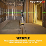 DeWalt DCLE14361GB Αλφάδι Laser 3x360° Πολλαπλών Γραμμών Πράσινης Δέσμης Επαναφορτιζόμενο (USB-C)