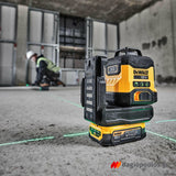 DeWalt DCLE34031D1 Αλφάδι Λέιζερ 3x360° Πράσινη Δέσμη 18V Li-Ion Με Μπαταρία 2.0Ah