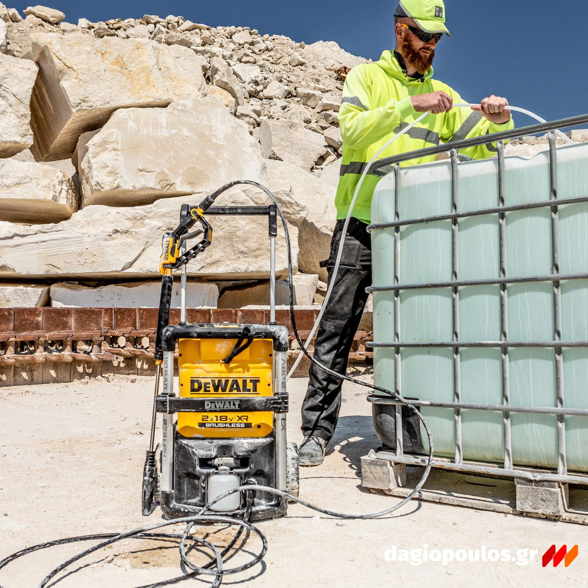 DeWalt DCMPW1600N-XJ Brushless Πλυστικό Υψηλής Πίεσης Μπαταρίας 36V (2x18V) 110Bar SOLO