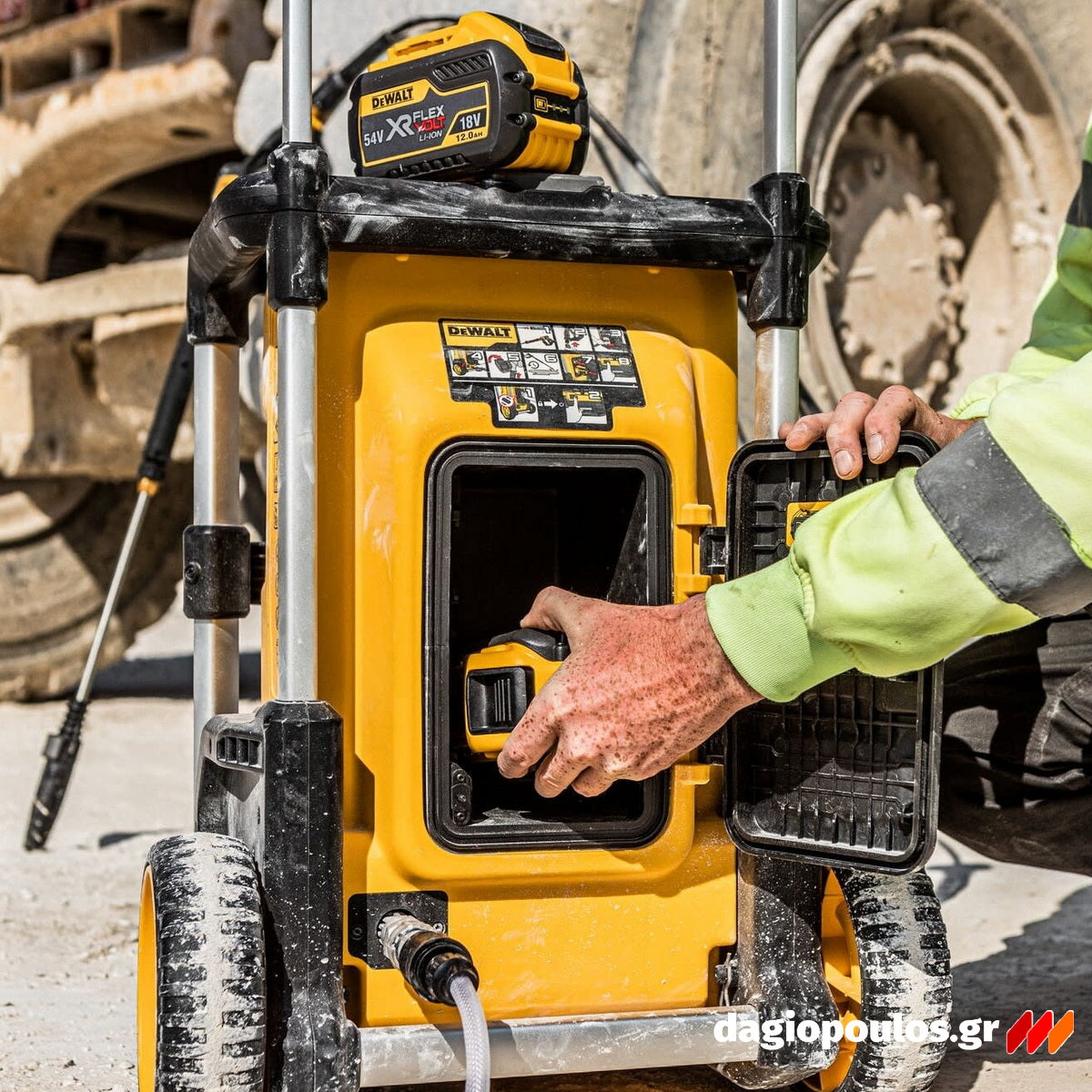 DeWalt DCMPW1600N-XJ Brushless Πλυστικό Υψηλής Πίεσης Μπαταρίας 36V (2x18V) 110Bar SOLO