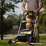 DeWalt DCMWP134W2-QW FLEXVOLT Χλοοκοπτική Μηχανή Γκαζόν Μπαταρίας 2x18V Li-Ion XR 2 Μπατ.8.0Ah - Φορτιστής