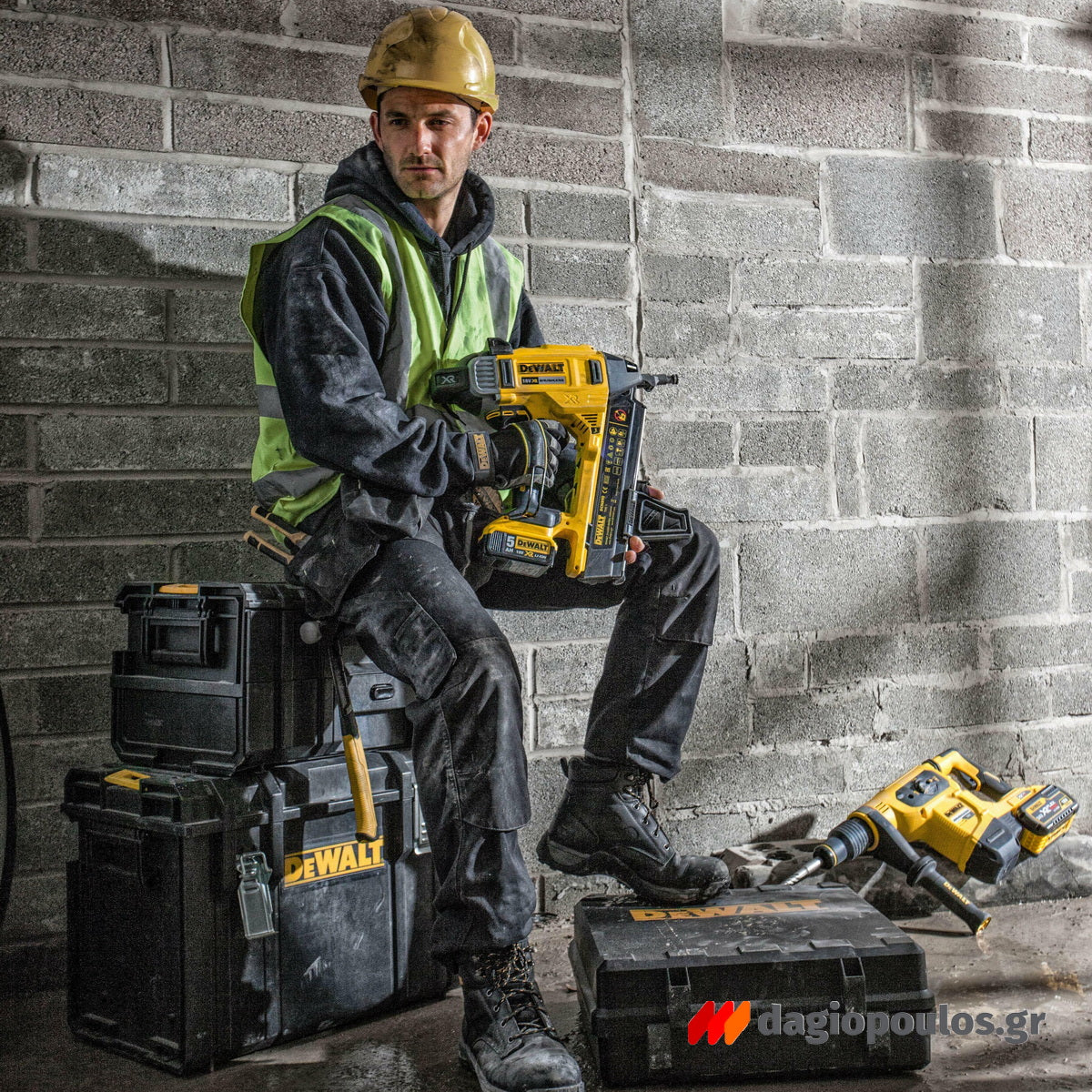 DeWalt DCN890P2-QW Brushless Καρφωτικό Μπετού Μπαταρίας 18V Li-Ion Με 2 Μπαταρίες 5.0Ah & Βαλίτσα