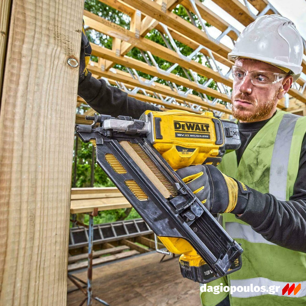 DeWalt DCN930N-XJ Brushless Καρφωτικό Χειρός Μπαταρίας 33° 90mm 18V Li-Ion SOLO
