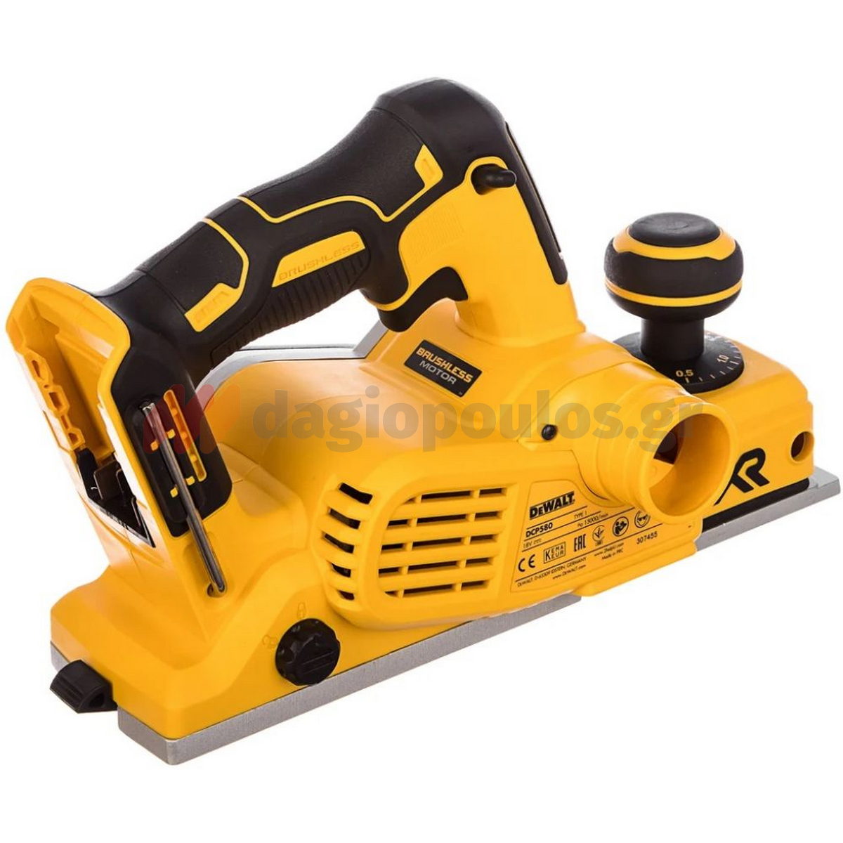 DeWalt DCP5802P2-QW Brushless Πλάνη Μπαταρίας 18V Li-Ion Με 2 Μπατ.5.0Ah - Φορτιστή - Βαλίτσα T-Stak
