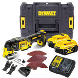 DeWalt DCS356P2-QW Brushless Πολυεργαλείο Μπαταρίας 18V Li-Ion Με 2 Μπατ.5.0Ah - Φορτιστή - Βαλίτσα - Εξαρτήματα
