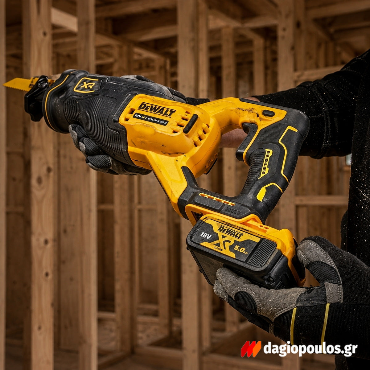 DeWalt DCS382NT-XJ Brushless Σπαθόσεγα (Σεγάτσα) Μπαταρίας 18V Li-Ion SOLO Με Βαλίτσα
