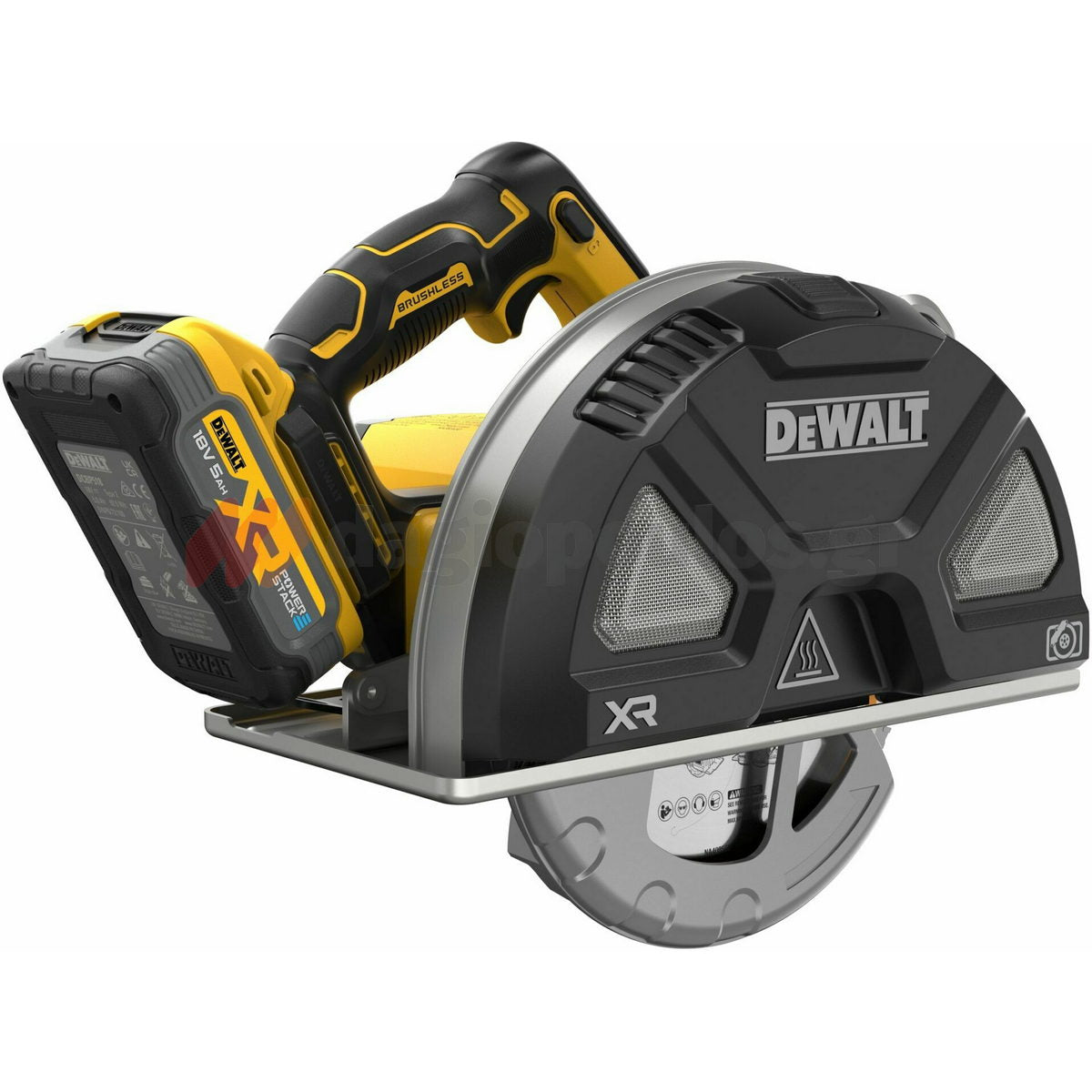 Dewalt DCS383H2 Brushless Δισκοπρίονο Μπαταρίας Μετάλλων 184mm 18V Li-Ion Με 2 Μπατ.5.0Ah - Φορτιστή - Βαλίτσα