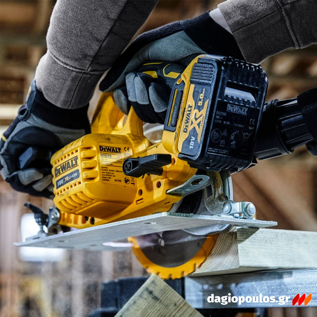 DeWalt DCS570P2-QW 18V XR Brushless Δισκοπρίονο Μπαταρίας 18V Li-Ion 184mm Με 2 Μπατ.5.0Ah Βαλίτσα T-STAK