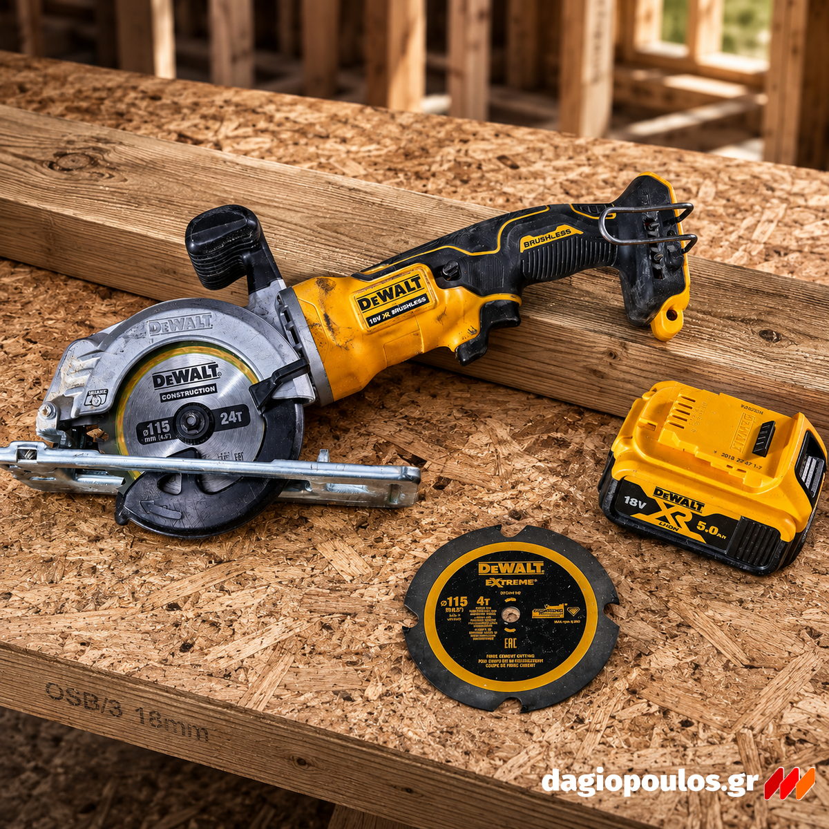 DeWalt DCS571N-XJ Brushless Δισκοπρίονο Μπαταρίας 18V Li-Ion 115mm SOLO