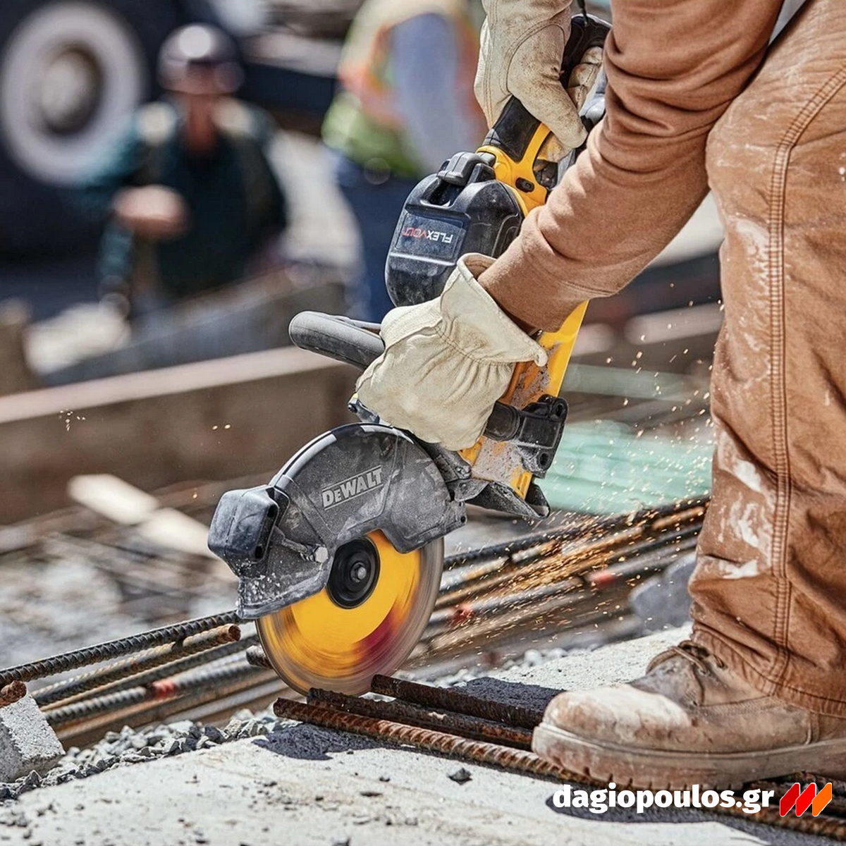 DeWalt DCS691X2-QW Κόφτης Δομικών Υλικών Μπαταρίας 54V Li-Ion 230mm Με 2 Μπατ.9Ah XR FLEXVOLT - Φορτιστή