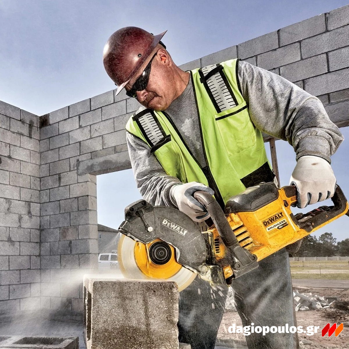 DeWalt DCS691X2-QW Κόφτης Δομικών Υλικών Μπαταρίας 54V Li-Ion 230mm Με 2 Μπατ.9Ah XR FLEXVOLT - Φορτιστή