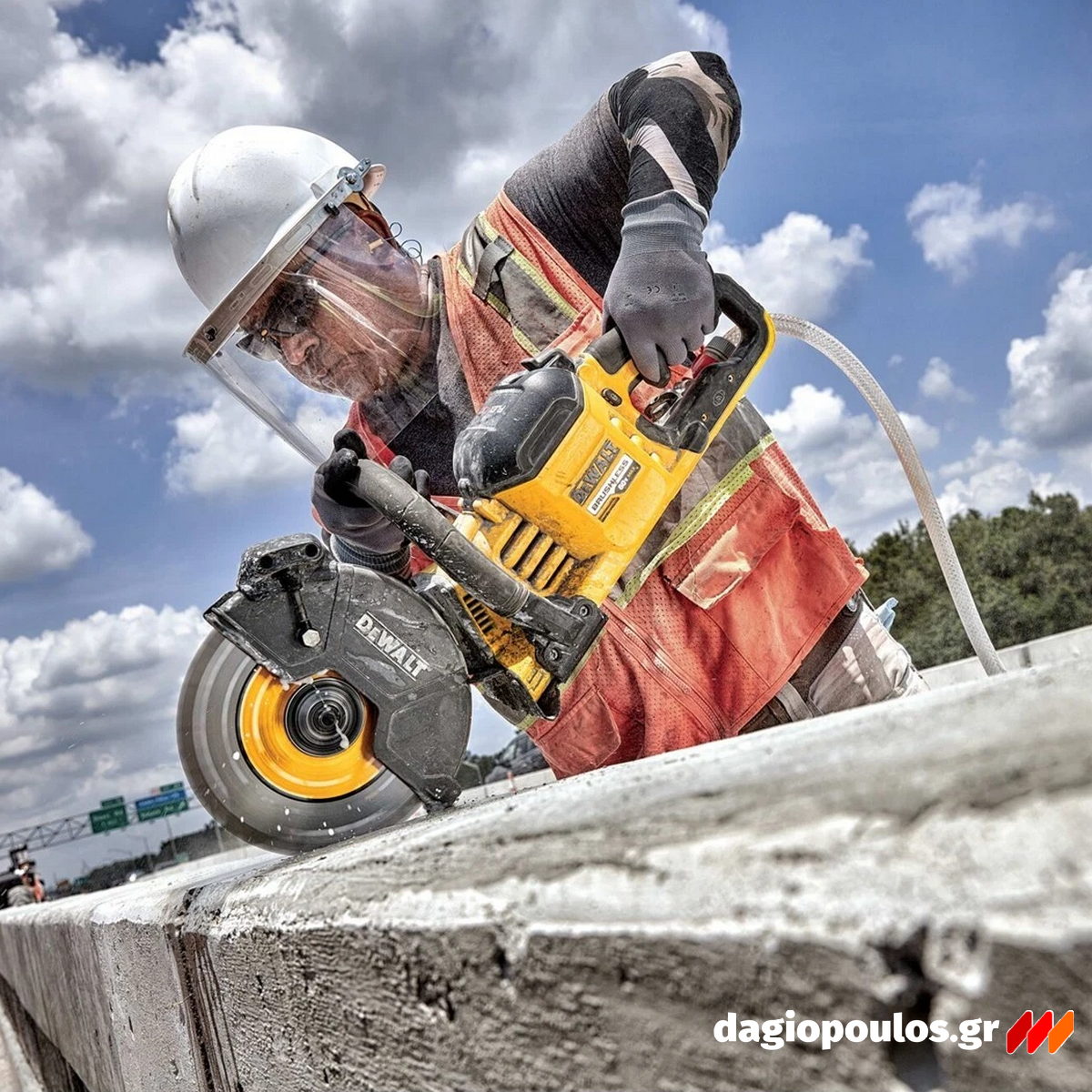 DeWalt DCS691X2-QW Κόφτης Δομικών Υλικών Μπαταρίας 54V Li-Ion 230mm Με 2 Μπατ.9Ah XR FLEXVOLT - Φορτιστή