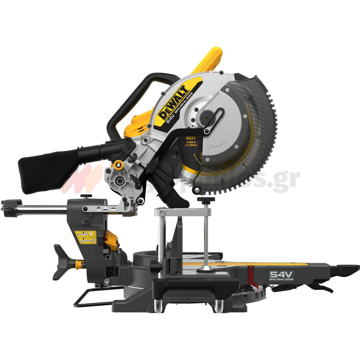 DeWalt DCS781N-XJ Brushless Φαλτσοπρίονο Πάγκου Συρόμενο (Radial) Μπαταρίας 54V XR FLEXVOLT 305mm SOLO