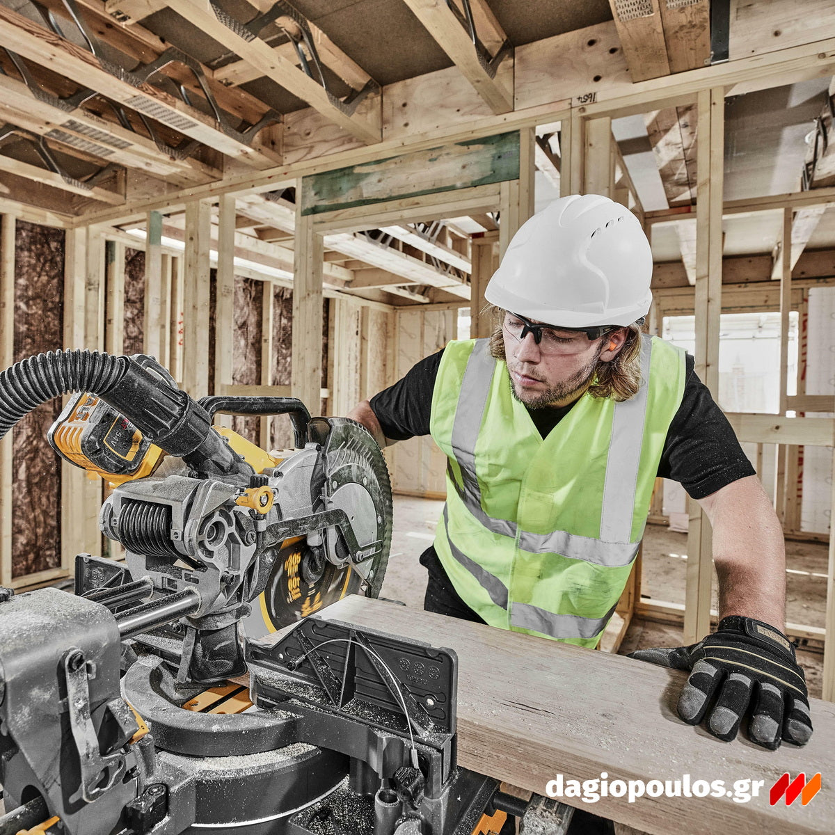 DeWalt DCS781N-XJ Brushless Φαλτσοπρίονο Πάγκου Συρόμενο (Radial) Μπαταρίας 54V XR FLEXVOLT 305mm SOLO