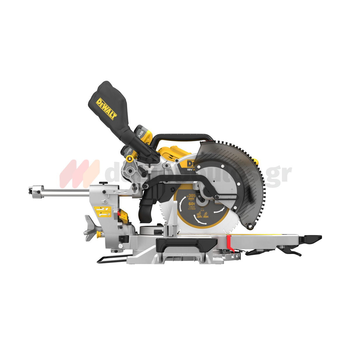 DeWalt DCS782N-XJ Brushless Φαλτσοπρίονο Πάγκου Συρόμενο (Radial) Μπαταρίας 18V XR FLEXVOLT 305mm SOLO