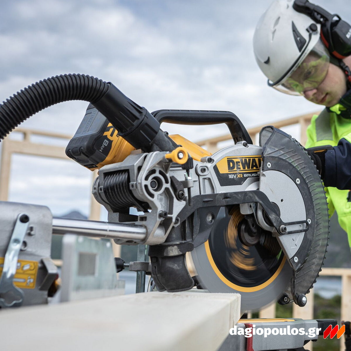DeWalt DCS782N-XJ Brushless Φαλτσοπρίονο Πάγκου Συρόμενο (Radial) Μπαταρίας 18V XR FLEXVOLT 305mm SOLO