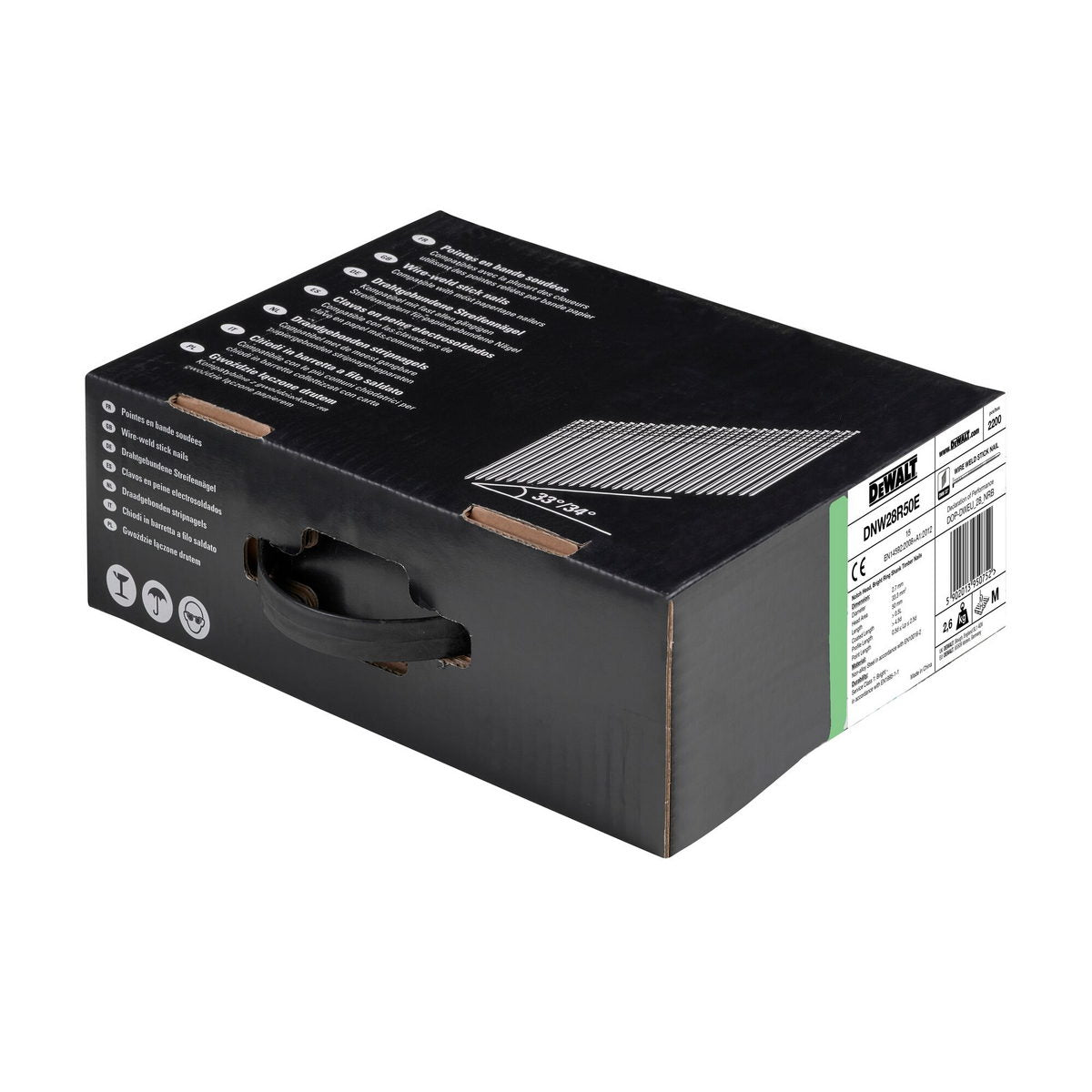 DeWalt DNW28R50E Καρφιά Με Κλίση 33 μοιρών G12 2.8mm x 50mm Για Καρφωτικά Σετ 2200 Τεμ