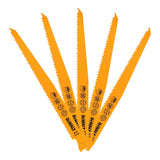 DeWalt DT2349-QZ Συλλογή Λάμες Σπαθοσέγας (Σεγάτσας) Bi-Metal Για Ξύλο 6TPI 228mm Σετ 5 Τεμ