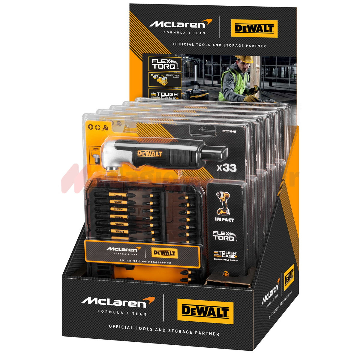 DeWalt McLaren DT70782-QZ Συλλογή Γωνιακός Προσαρμογέας Καρυδάκια & Μύτες Σετ 33 Τεμ