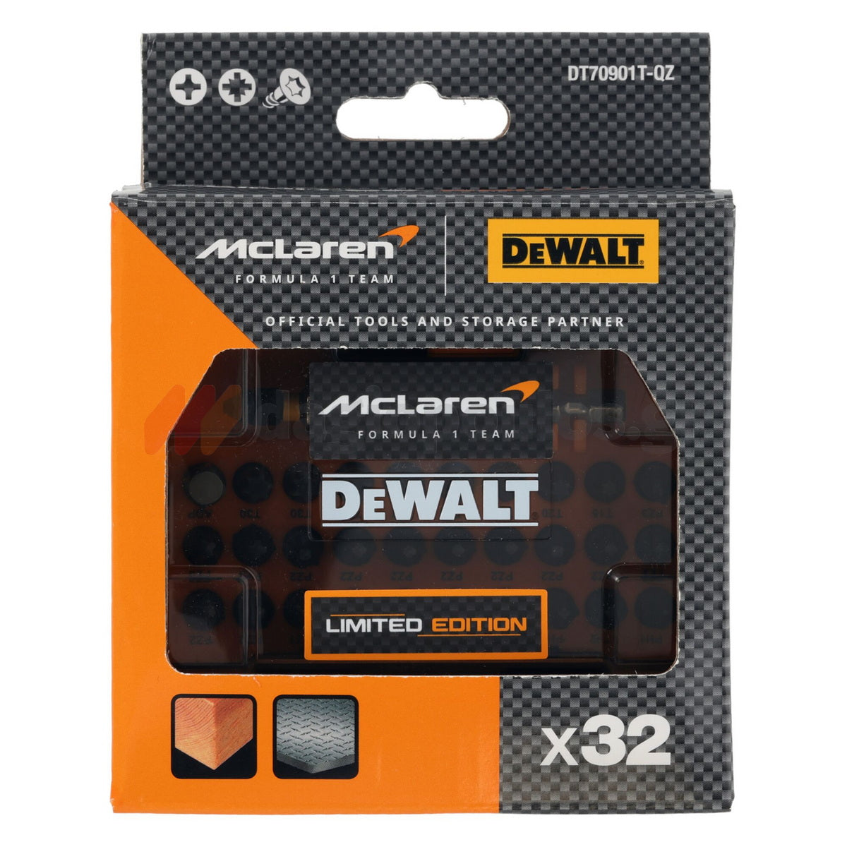 DeWalt McLaren DT70901T-QZ Flextorq® Συλλογή Μύτες με Μαγνητικό Αντάπτορα Σετ 32 Τεμ