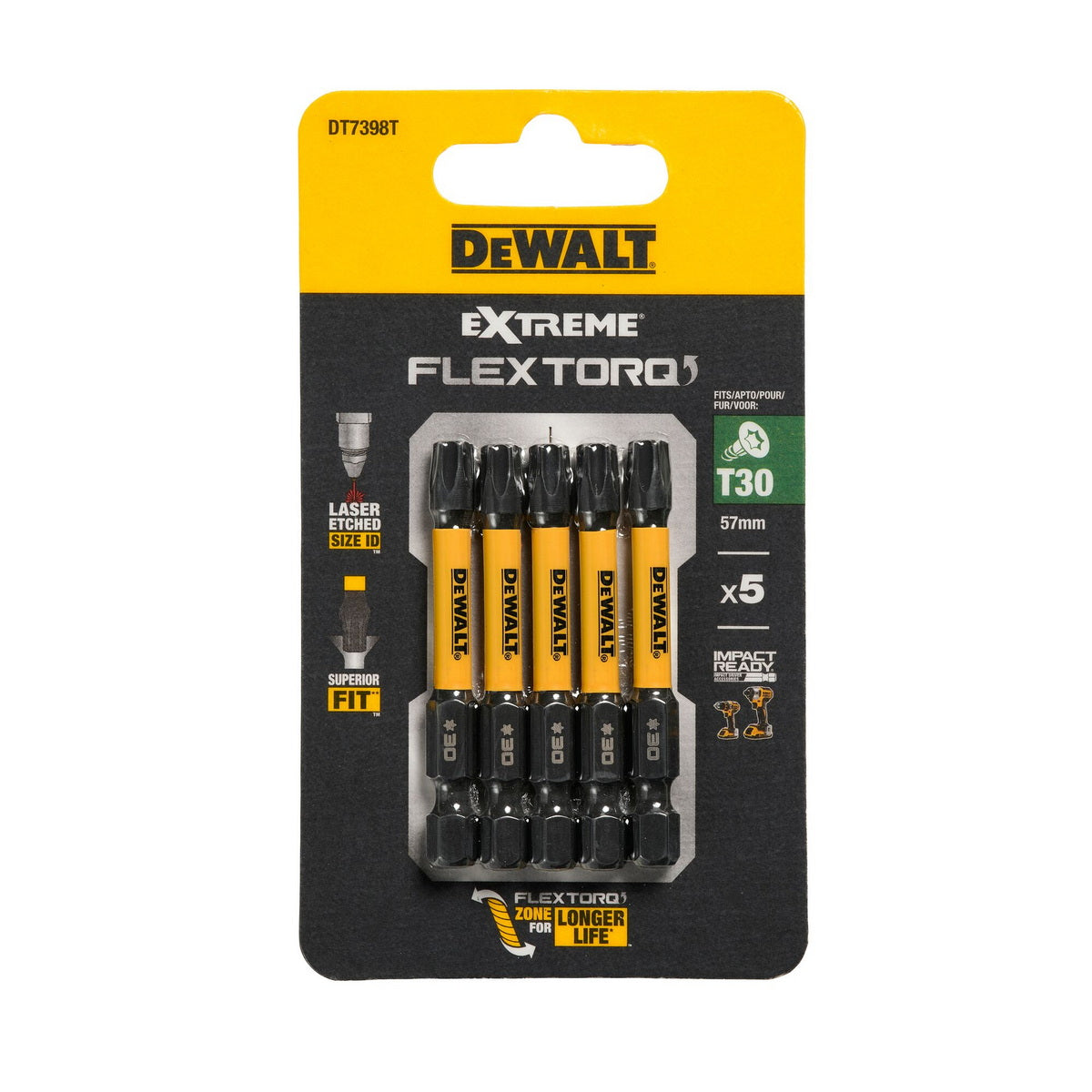 DeWalt DT7398T-QZ EXTREME® FLEXTORQ® Συλλογή Μύτες Βιδώματος T30 X 50mm 5 Tεμαχίων
