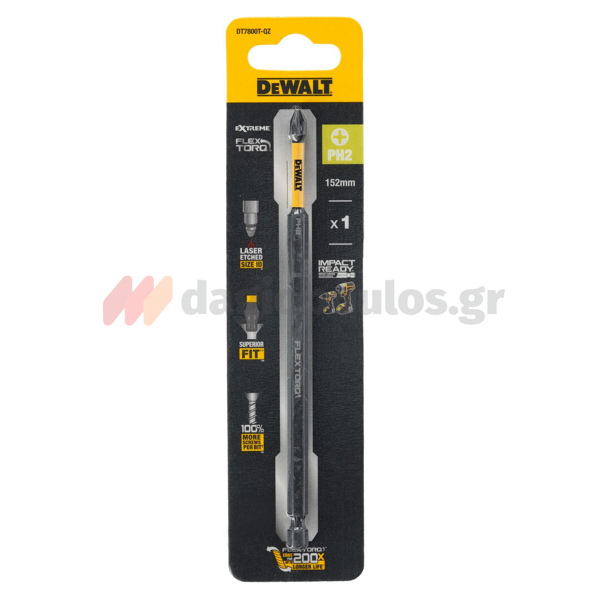 DeWalt DT7800T Flextorq® Μύτη Ph2 x 152mm