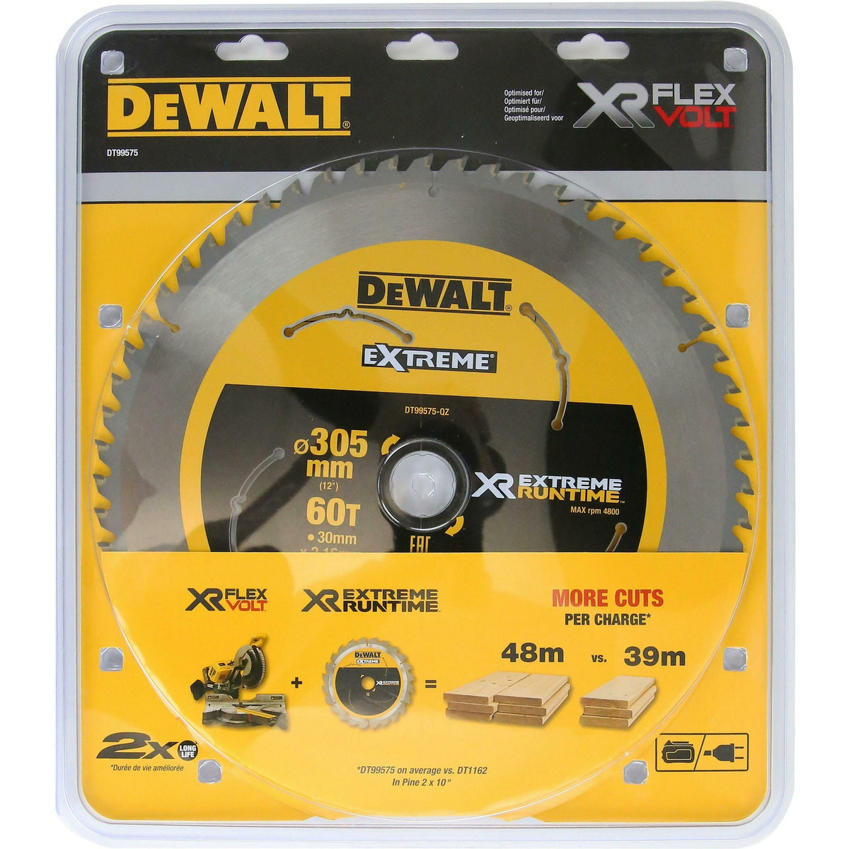 DeWalt DT99575 Δίσκος Κοπής Ξύλων 60T 305mm
