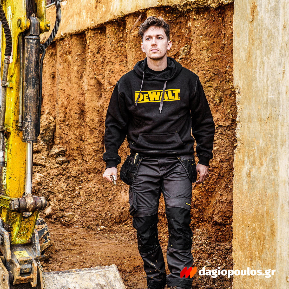 DeWalt DWC47-001 Hoodie Φούτερ Εργασίας Mε Κουκούλα Μαύρο