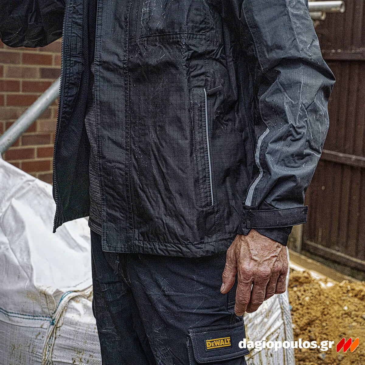 DeWalt DWC48-001 Storm Τζάκετ Εργασίας Αδιάβροχο Black/Grey