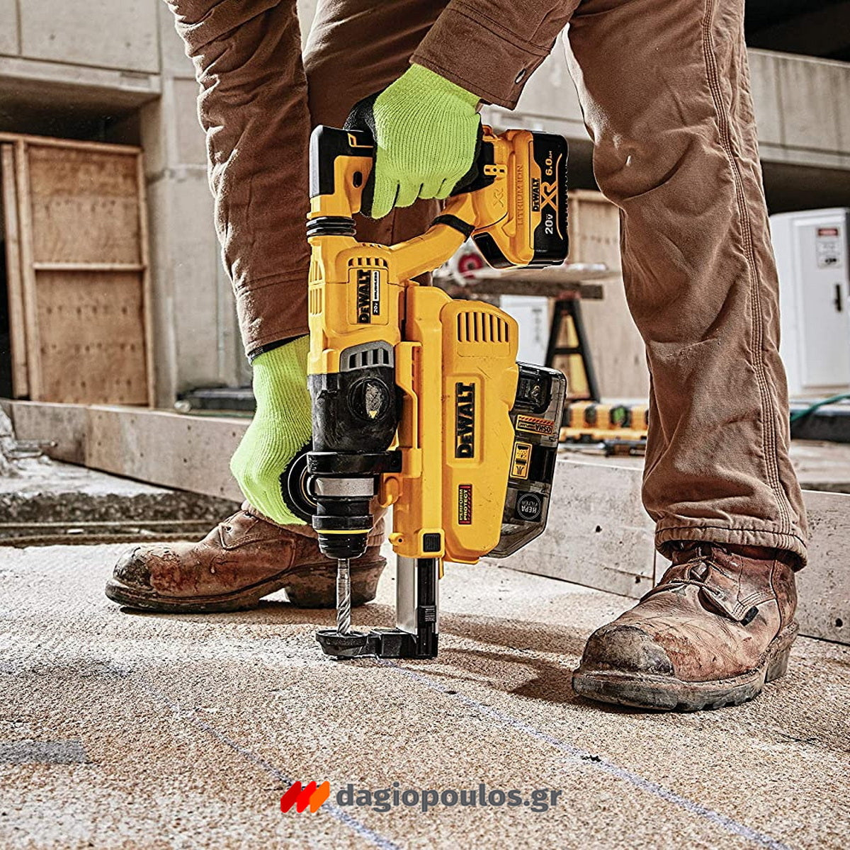 DeWalt DWH205DH-XJ Brushless Αναρροφητήρας (Απορροφητήρας) - Εξαγωγέας Σκόνης Μπαταρίας Για Δράπανα SDS 18V Li-Ion SOLO