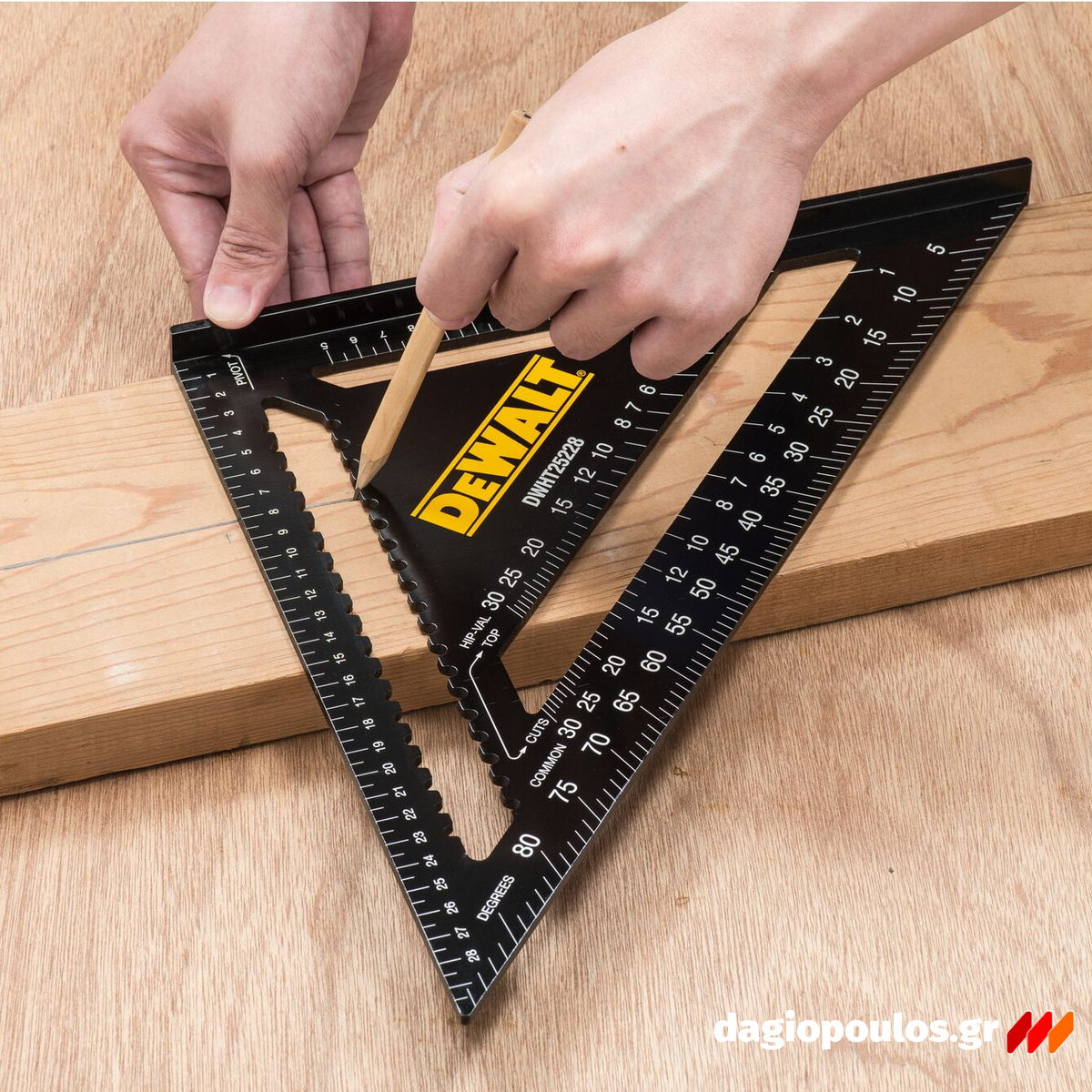 DeWalt DWHT25228-0 Επαγγελματικός Χάρακας - Τρίγωνο - Γωνιόμετρο Μέτρησης & Σχεδιασμού Αλουμινίου 300mm