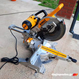 DeWalt DWS727-QS Brushless Ηλεκτρικό Φαλτσοπρίονο Πάγκου Συρόμενο (Radial) 1675W 250mm
