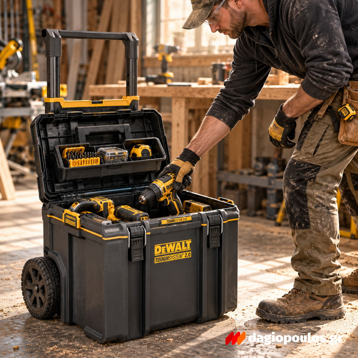 DeWalt DWST83295-1 Toughsystem 2.0 Τροχήλατο Μπαούλο Μεταφοράς & Αποθήκευσης Εργαλείων DS450