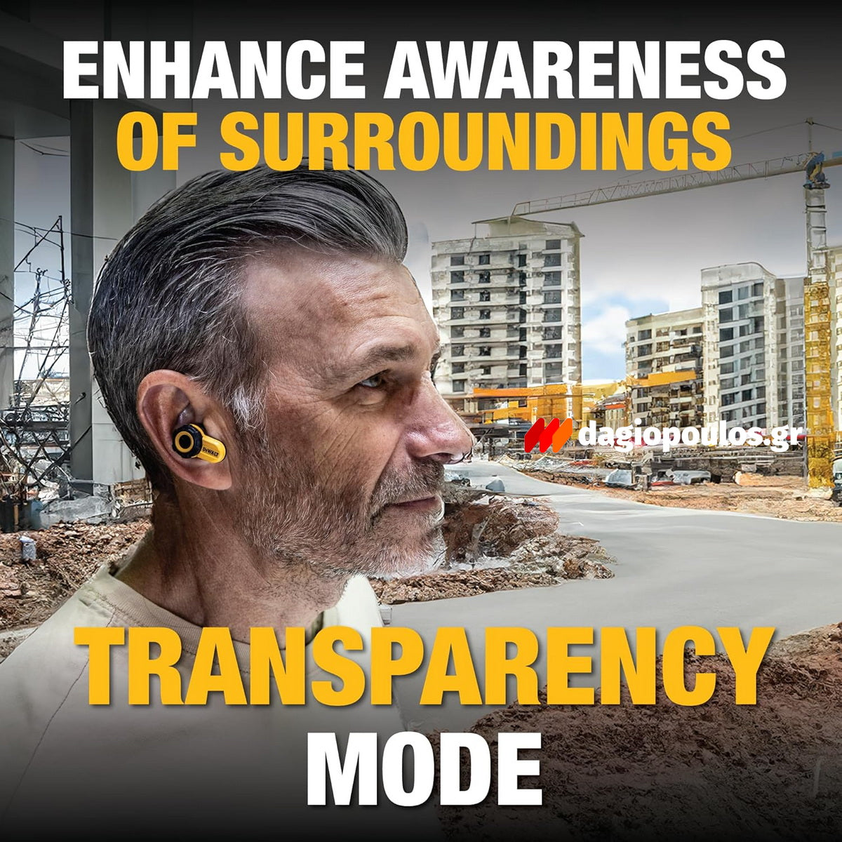DeWalt 1902097DWG Ασύρματα Ακουστικά Bluetooth PRO-X2 ANC