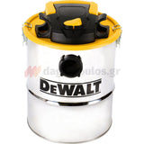 DeWalt DXV15A-QS Ηλεκτρική Σκούπα Στάχτης Με Ανοξείδωτο Κάδο 600W 15Lt