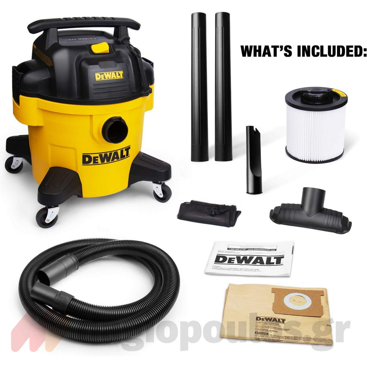 DeWalt DXV23P-QT Επαγγελματική Ηλεκτρική Σκούπα Υγρών/Στερεών 1150W Με Κάδο 23Lt