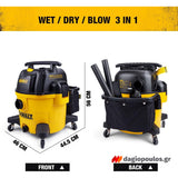 DeWalt DXV34P-QT Ηλεκτρική Σκούπα Υγρών/Στερεών Αθόρυβη 960W 34Lt