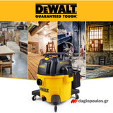 DeWalt DXV34P-QT Ηλεκτρική Σκούπα Υγρών/Στερεών Αθόρυβη 960W 34Lt