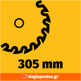 DeWalt DCS782N-XJ Brushless Φαλτσοπρίονο Πάγκου Συρόμενο (Radial) Μπαταρίας 18V XR FLEXVOLT 305mm SOLO