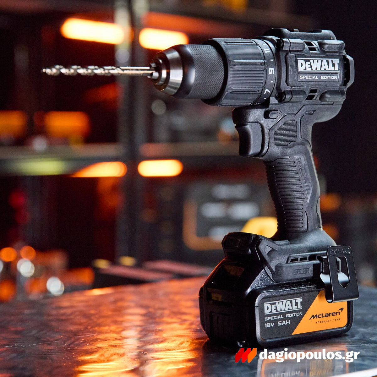 DeWalt McLaren DCK2223MP2T-QW Σετ Κρουστικό Δραπανοκατσάβιδο & Γωνιακός Τροχός 18V XR Με 2 Μπατ.5.0Ah-Βαλίτσα Μπαούλο T-Stak