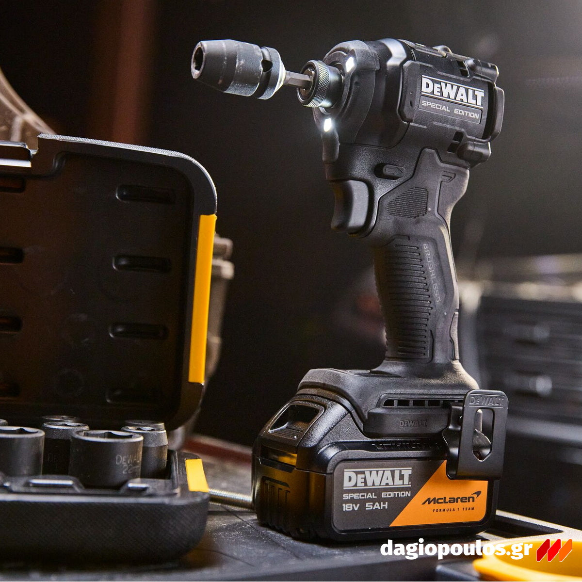 DeWalt McLaren DCK2222MP2T-QW Σετ Brushless Κρουστικό Δραπανακατσάβιδο & Παλμικό Κατσαβίδι 18V Με 2 Μπατ.5.0Ah - Βαλίτσα T-STAK